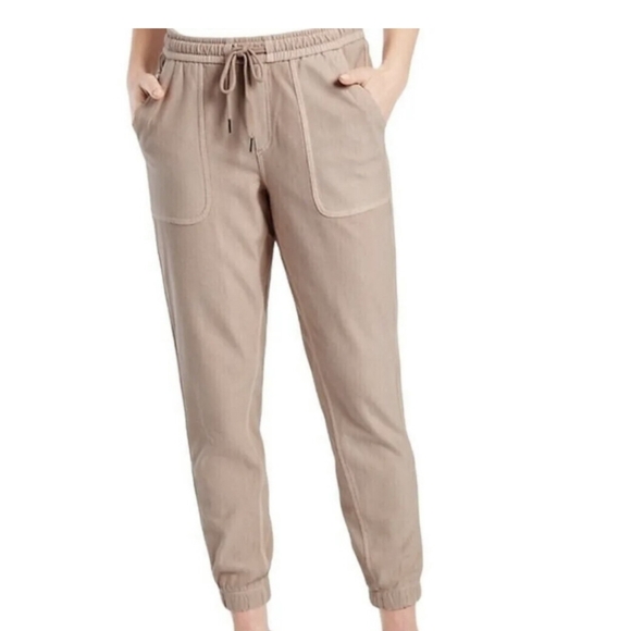 🏷️ ATHLETA Farallon Jogger Mocha Latte Brown Size 26 - Picture 2 of 6